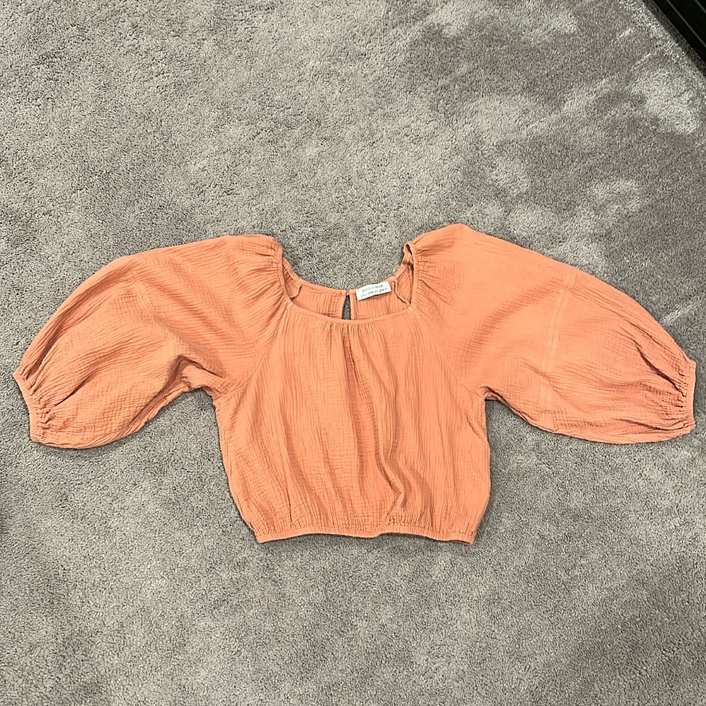 Zoco top. Barely worn. Slightly cropped. Cute bell sleeves